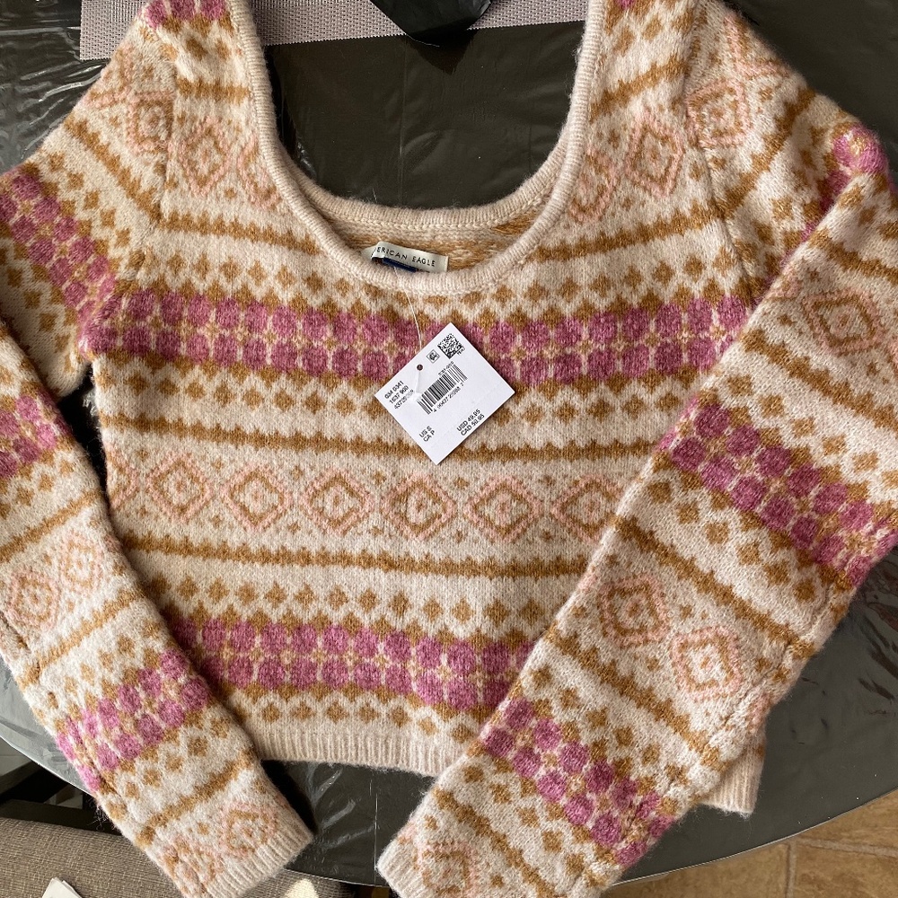 America Eagle cropped sweater